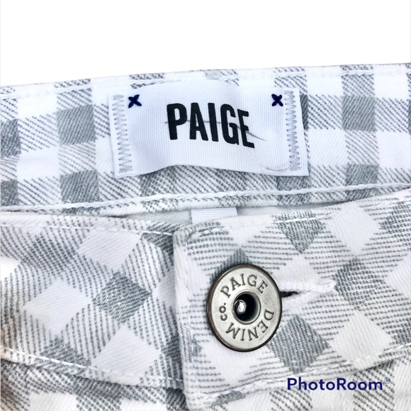 Paige Gray Gingham Verdugo Ankle Skinny Jean Size 31 - Picture 3 of 9
